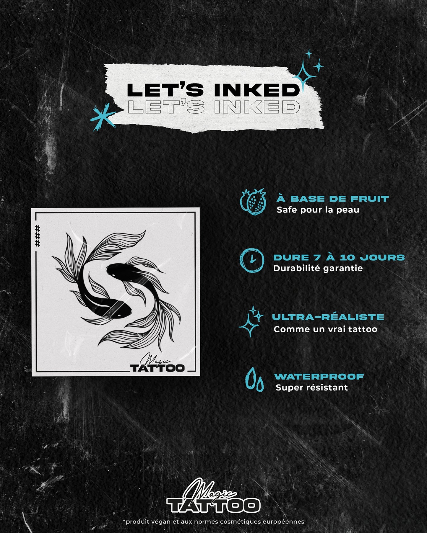 N°838 - Tatouage Poissons Yin Yang