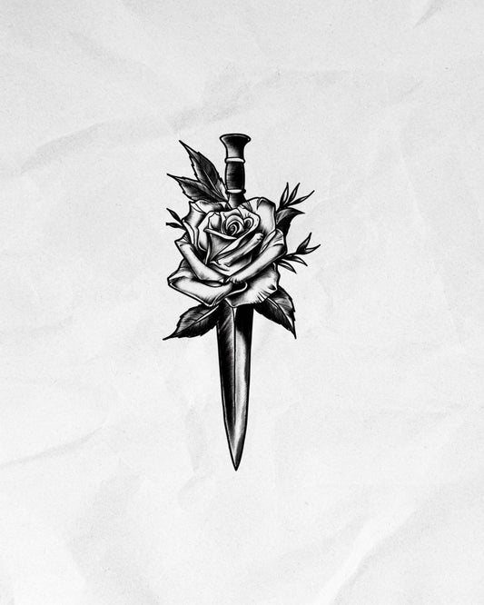 N°424 - Rose avec dague