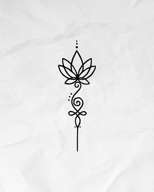 N°649 - Unalome et lotus