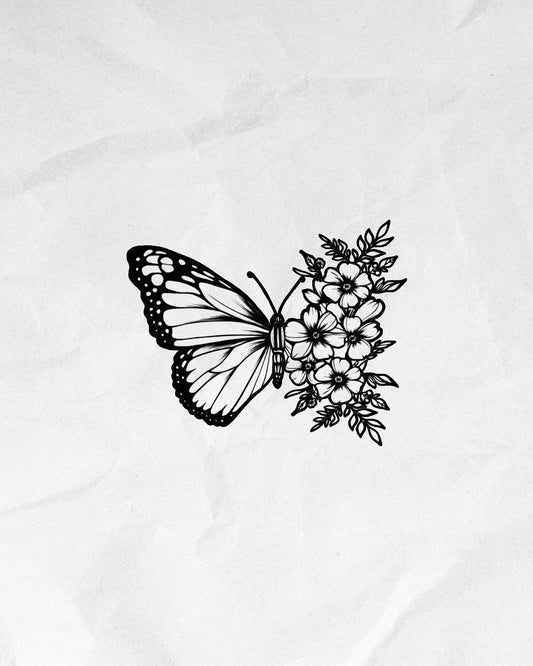 N°492 - Papillon floral