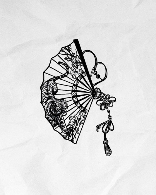 N°669 - Éventail asiatique