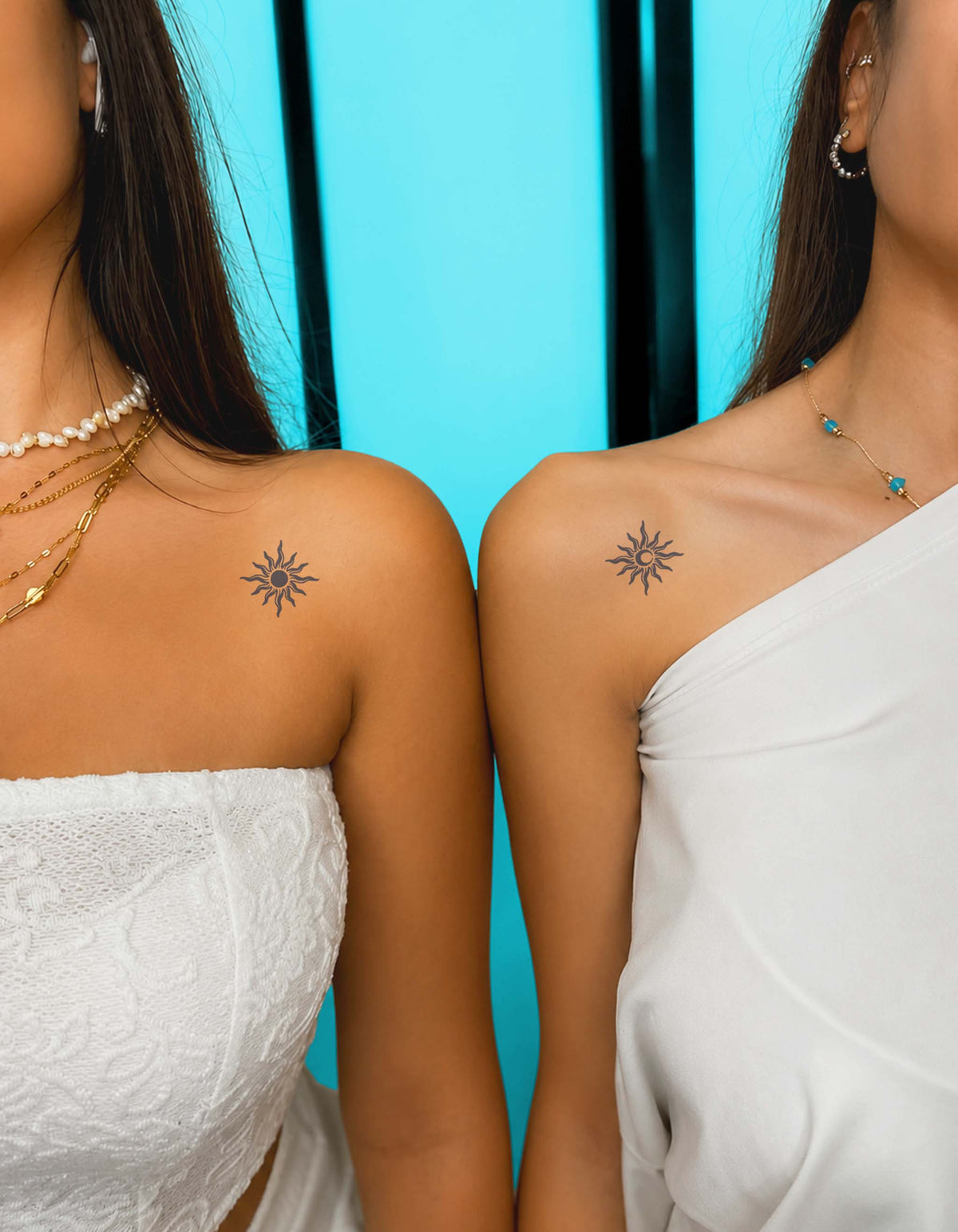 N°381-2 - Tatouage Duo Soleil & Lune