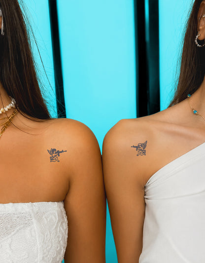 N°390-3 - Tatouage Duo d’Anges Armés