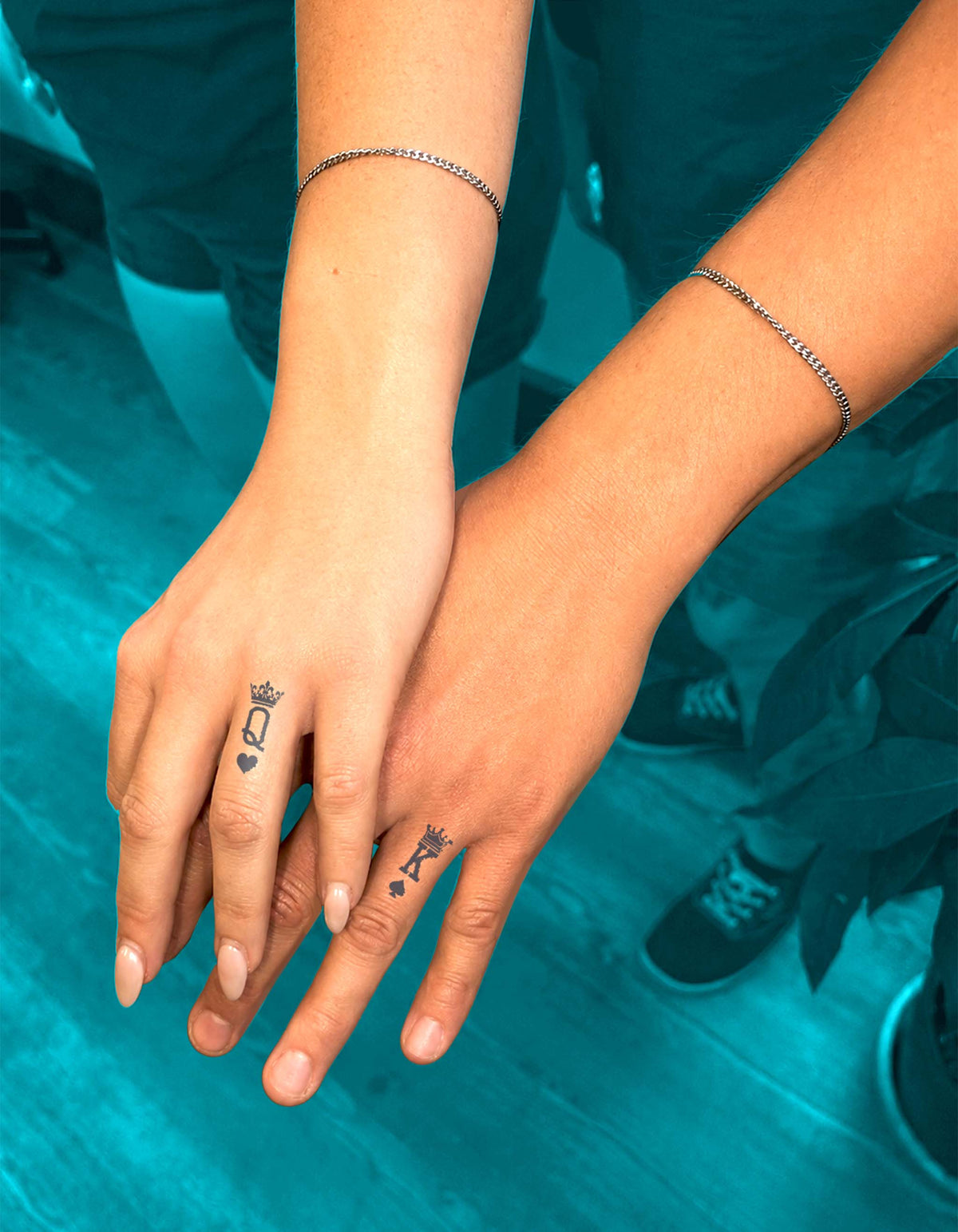 N°555-6 - Tatouage Duo King & Queen