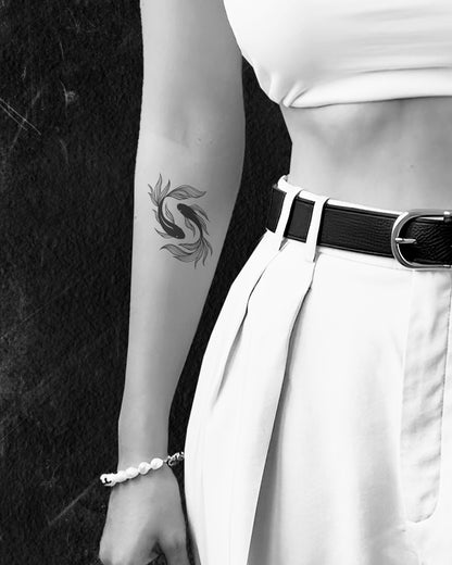 N°838 - Tatouage Poissons Yin Yang