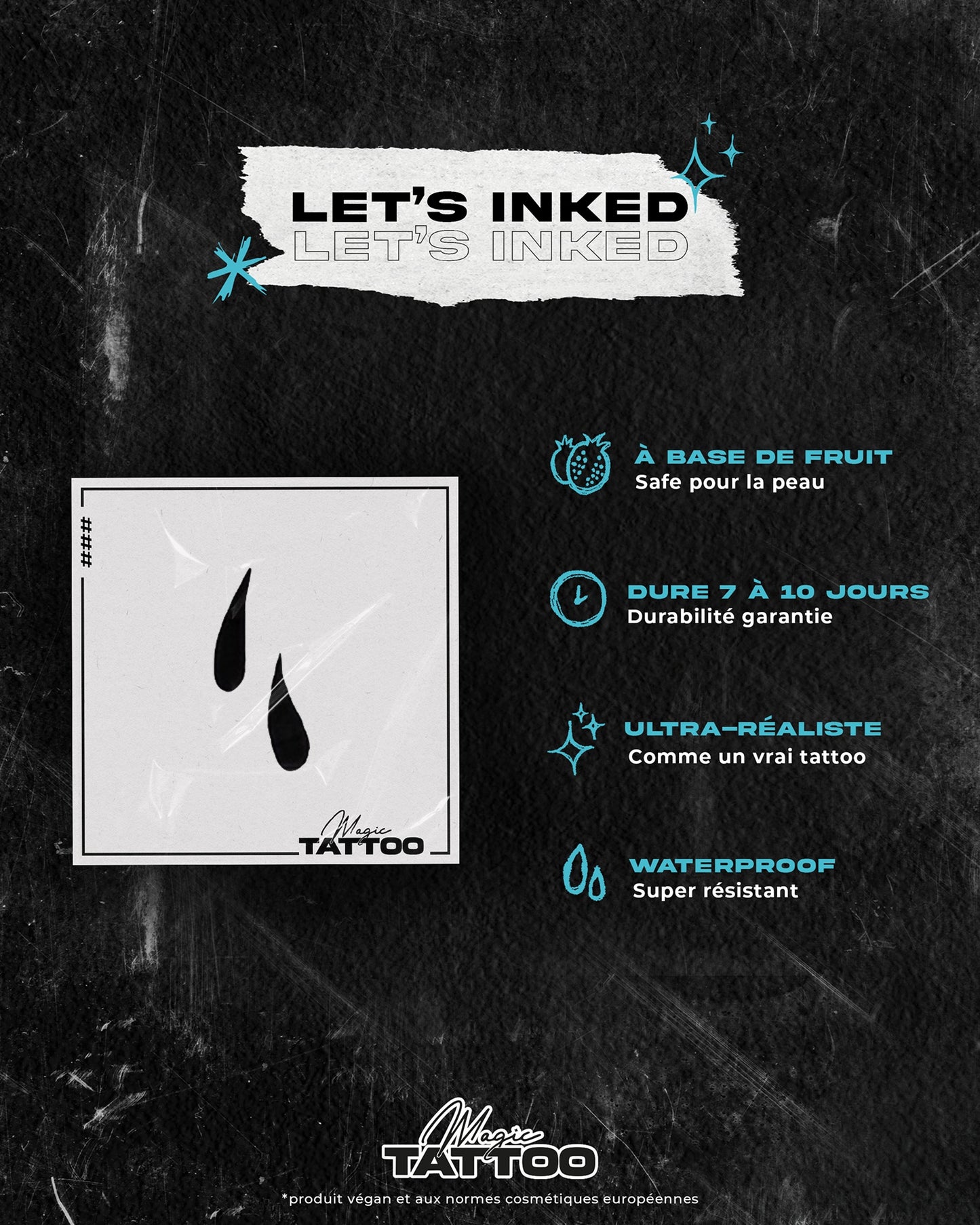 N°804 - Tatouage Larmes Minimalistes