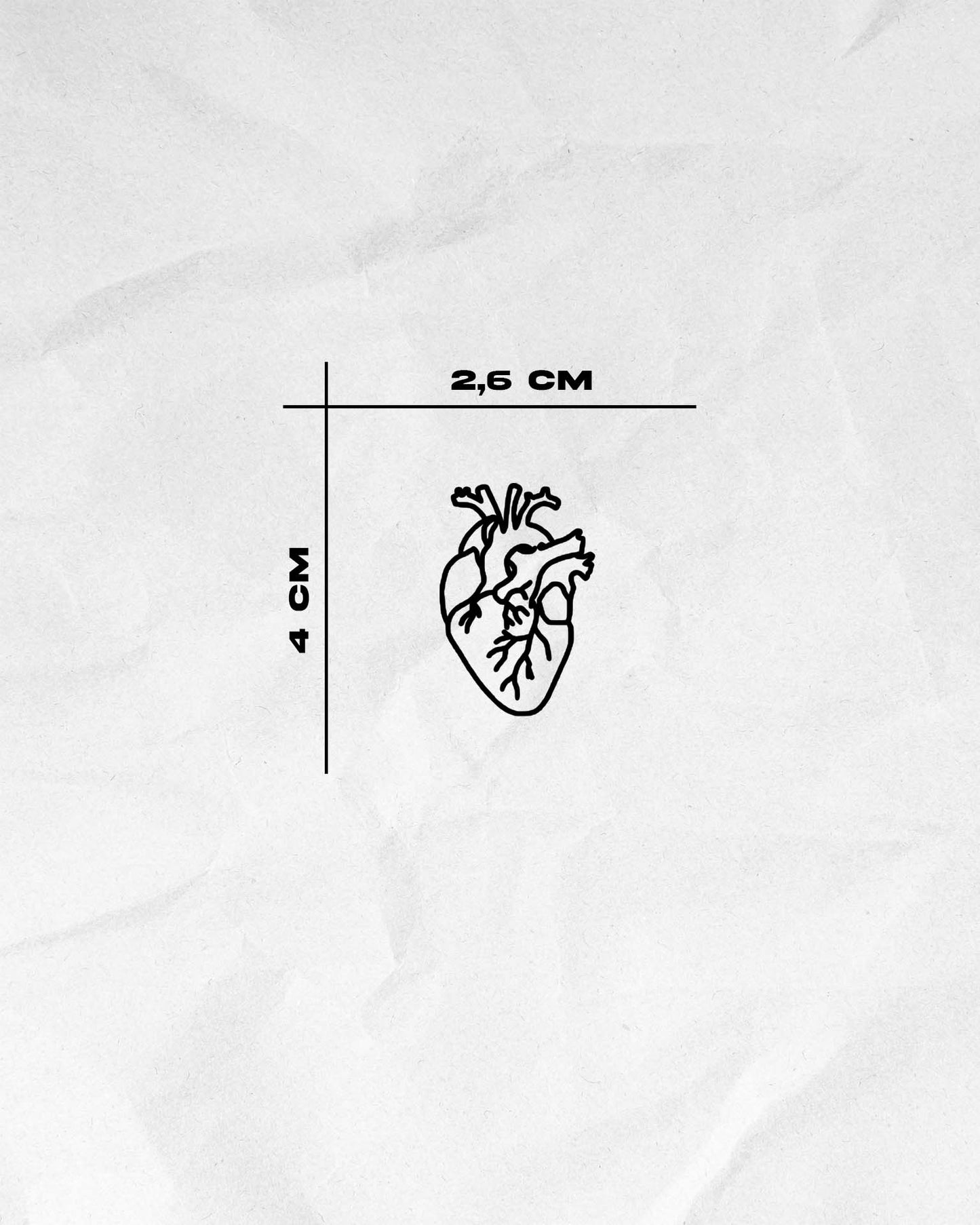 N°566 - Coeur réaliste minimaliste