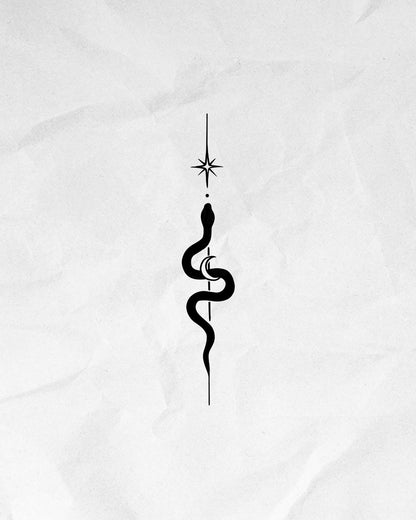 N°837 - Tatouage Serpent Céleste