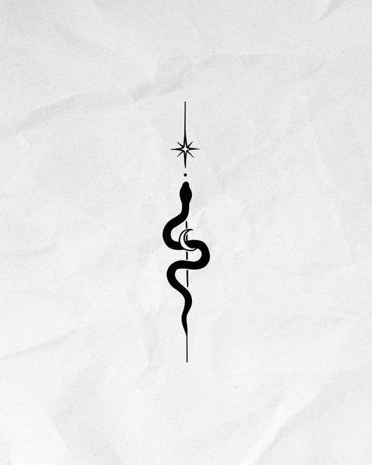 N°837 - Tatouage Serpent Céleste