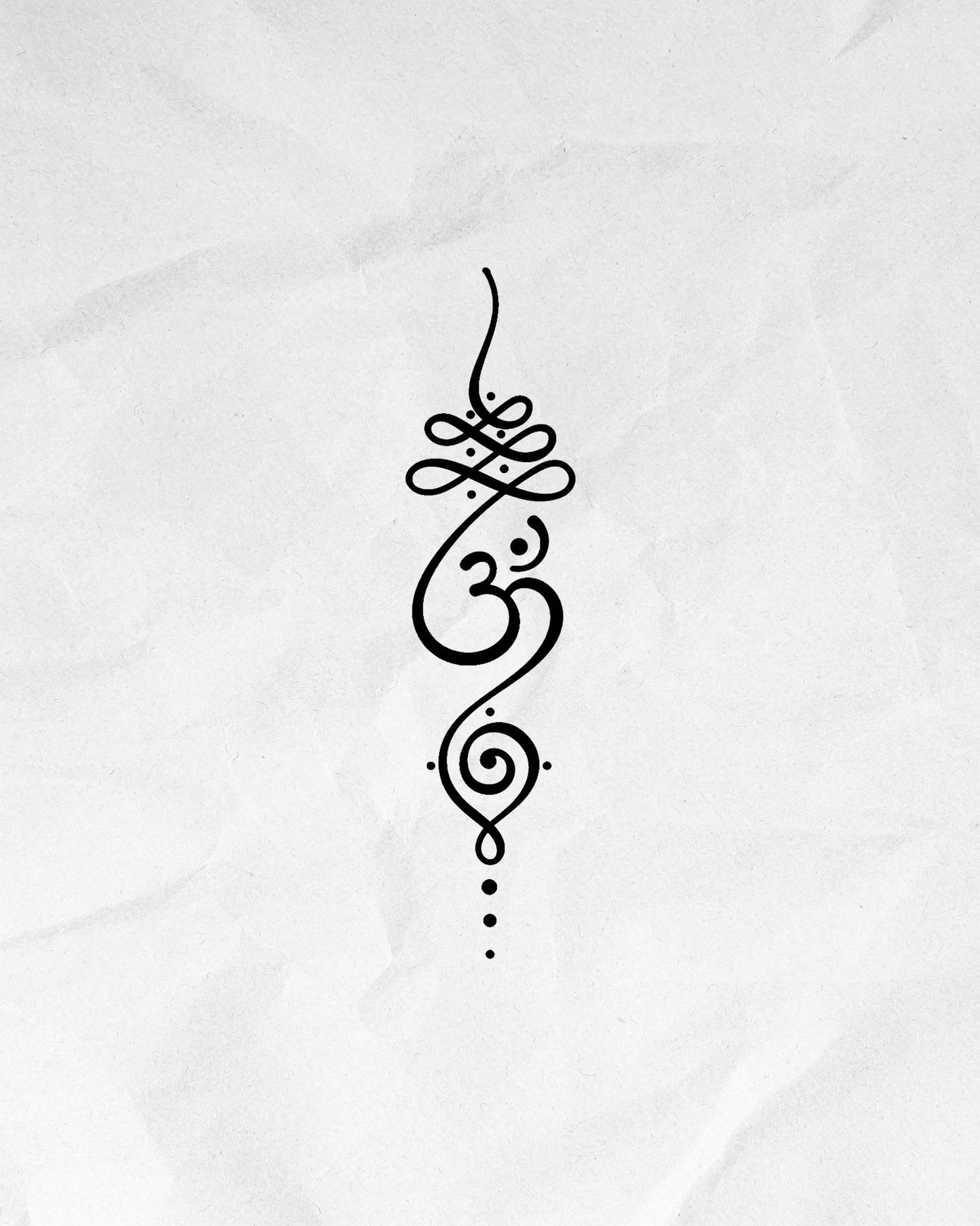 N°822 - Tatouage Symbole Om Ornemental