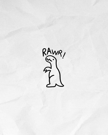 N°813 - Tatouage Dinosaure Rawr