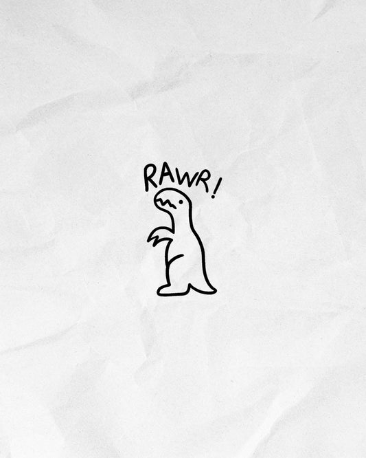 N°813 - Tatouage Dinosaure Rawr