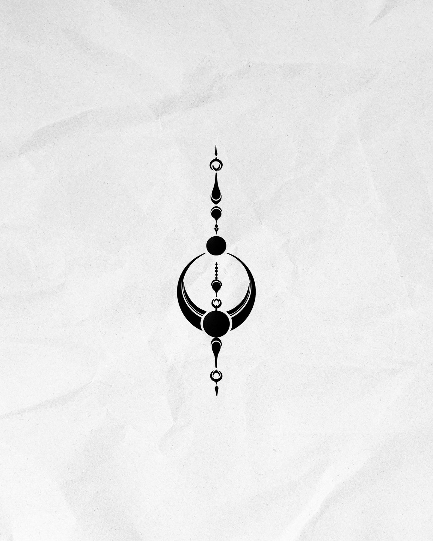 N°452 – Tatouage lune ornementale