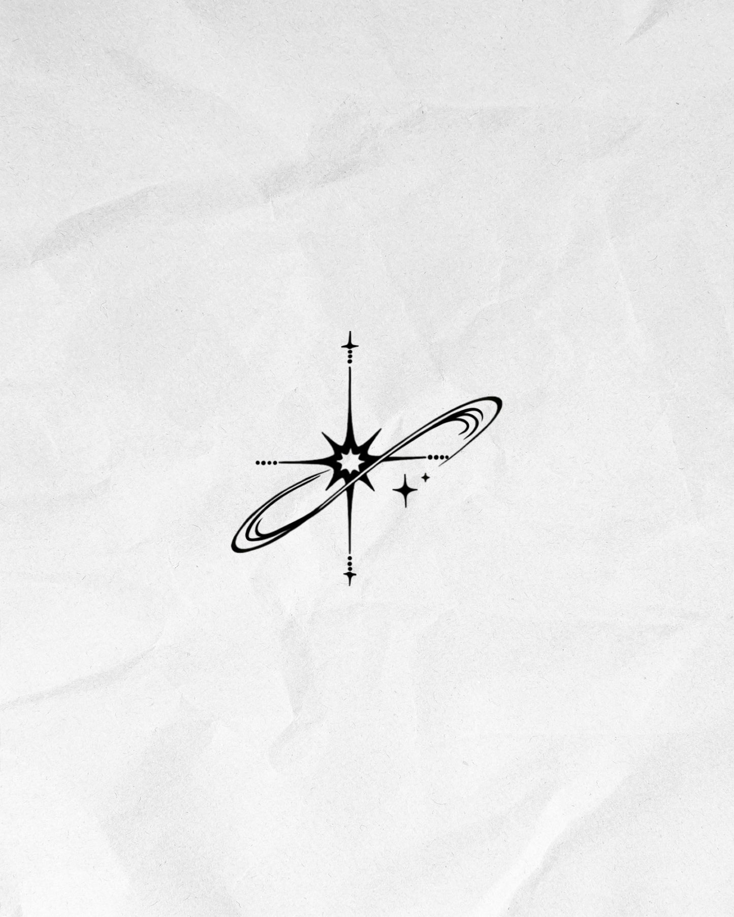 N°618 - Tatouage Étoile Stylisé