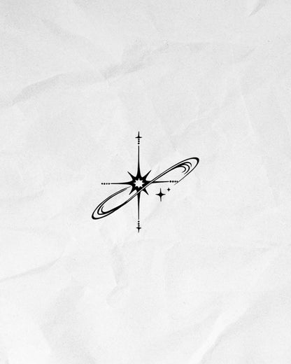 N°618 - Tatouage Étoile Stylisé