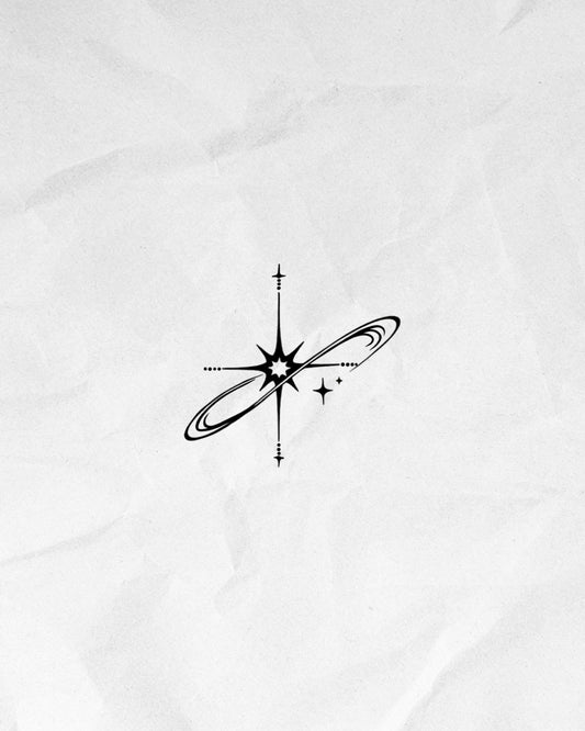 N°618 - Tatouage Étoile Stylisé