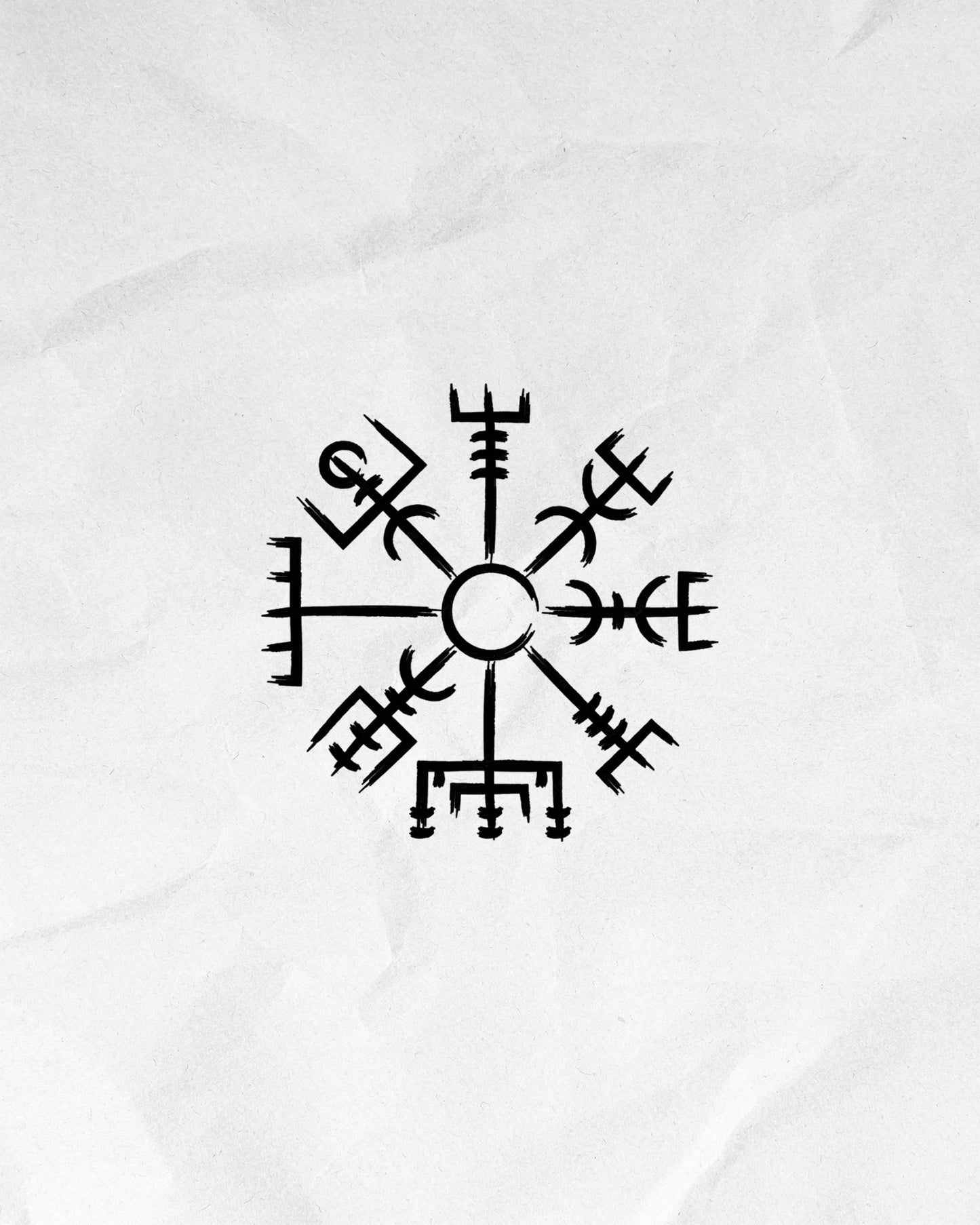 N°842 - Tatouage Boussole Viking