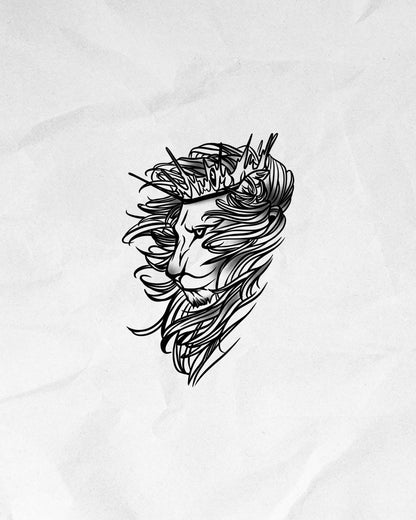 N°850 - Tatouage Lion Couronne