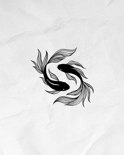 N°838 - Tatouage Poissons Yin Yang