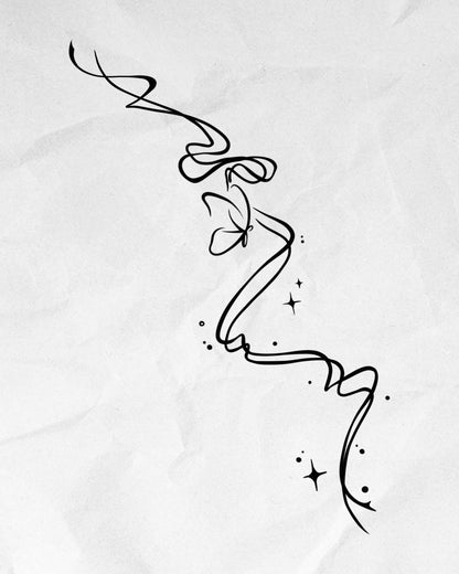 N°853 - Tatouage Papillon Ligne