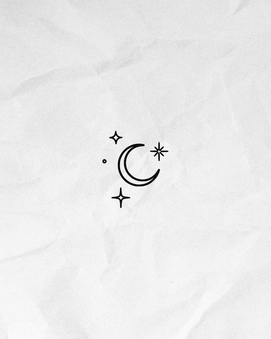 N°617 - Lune et étoiles