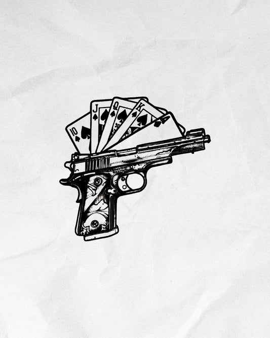N°496 - Pistolet avec cartes