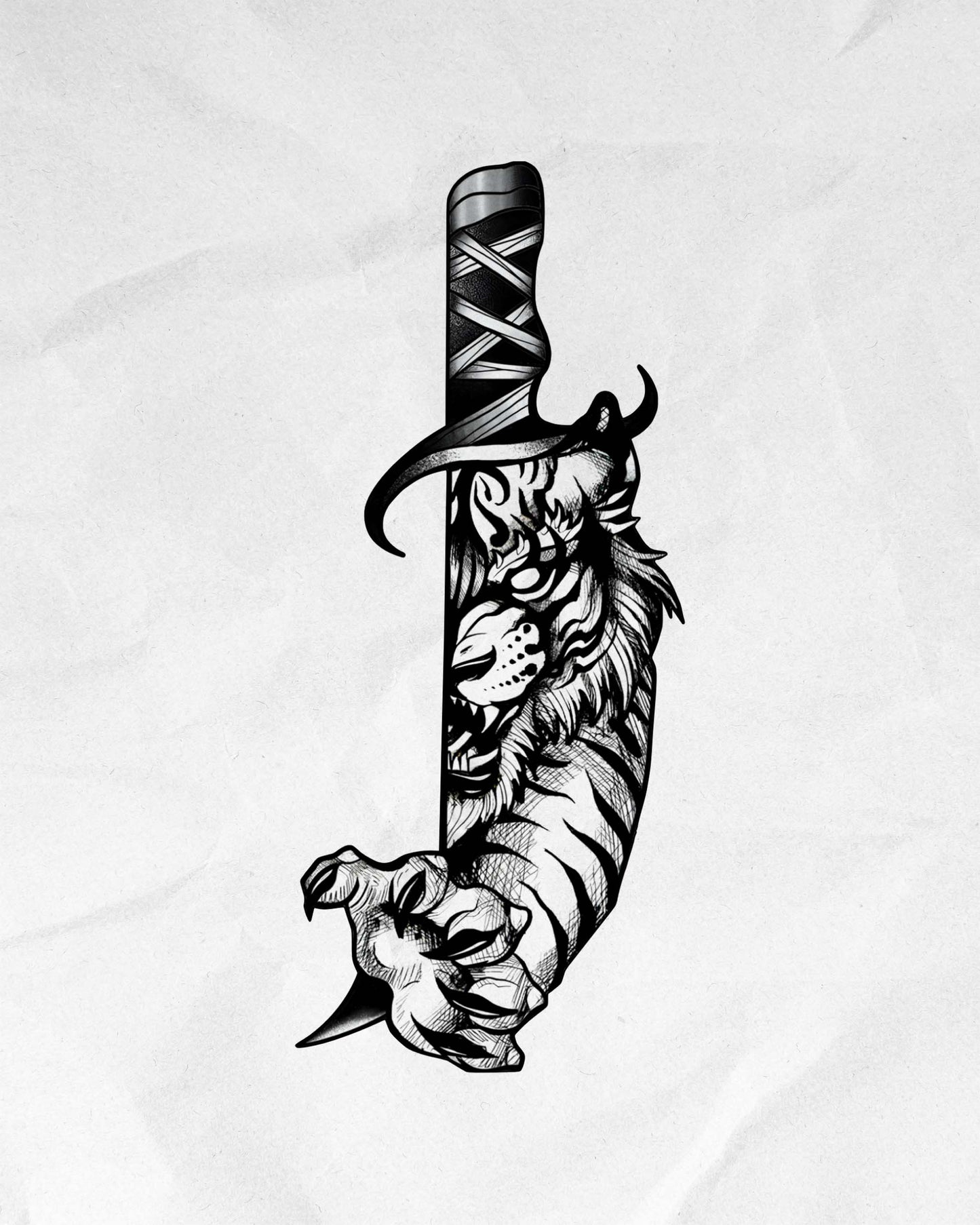 N°732 - Sabre avec tigre