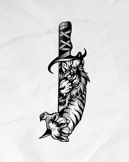 N°732 - Sabre avec tigre