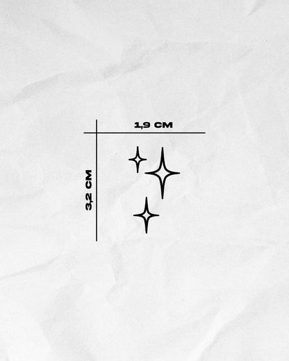N°818 - Tatouage Étoiles Minimalistes