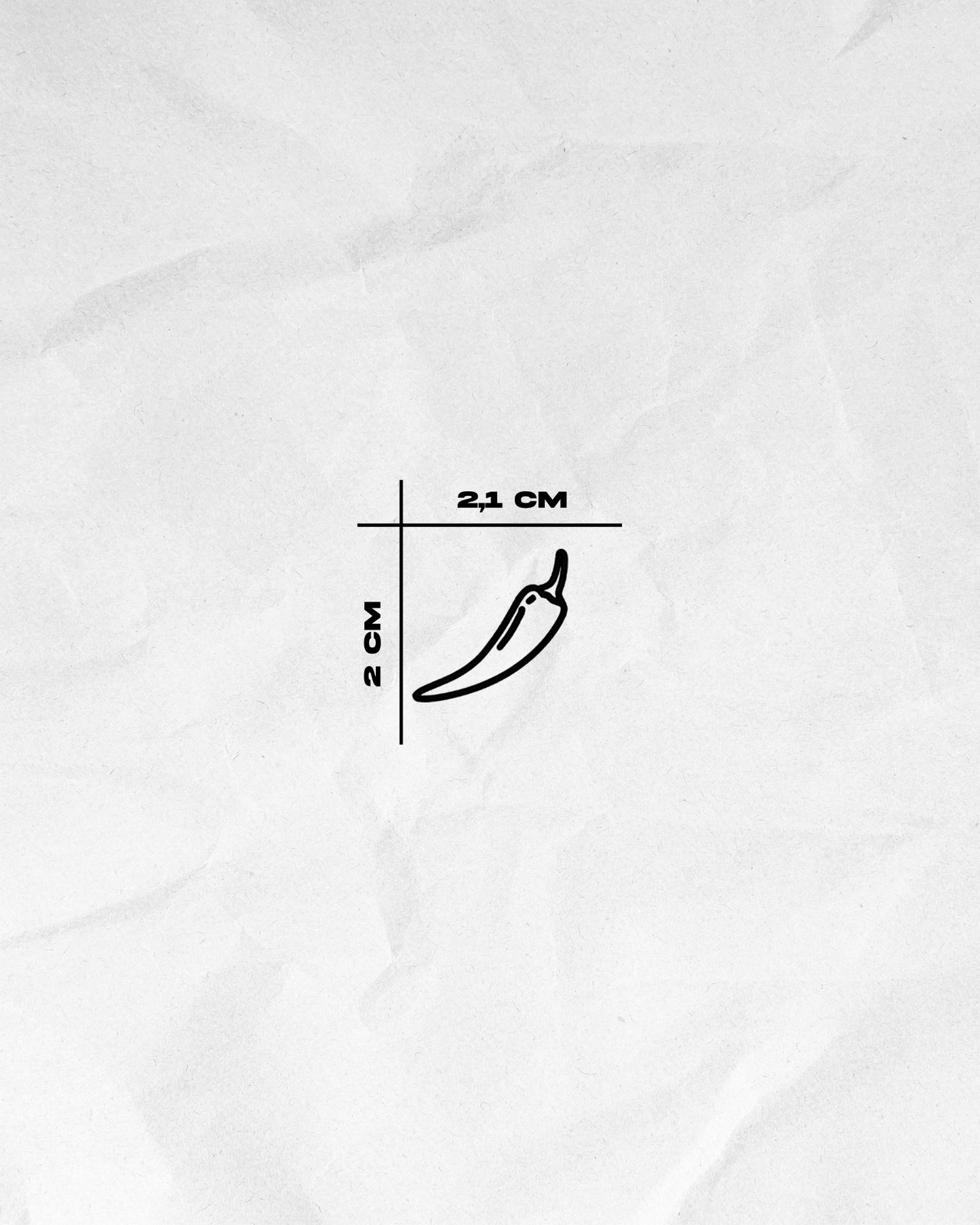 N°806 - Tatouage Piment Minimaliste