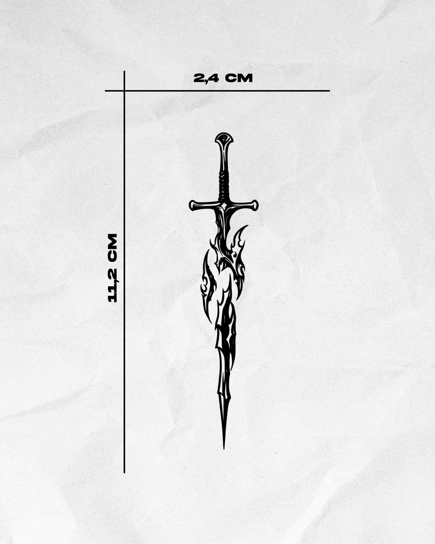 N°846 - Tatouage Épée Enflammée