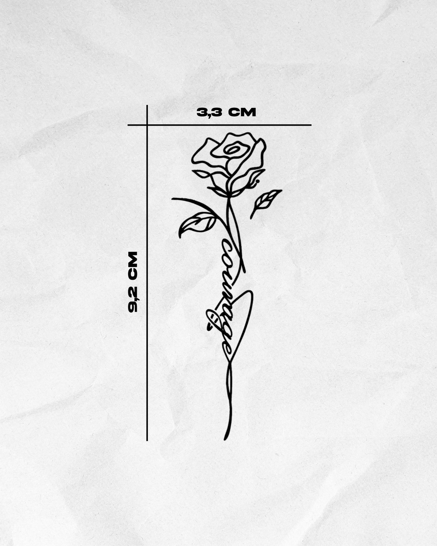 N°823 - Tatouage Rose Courage