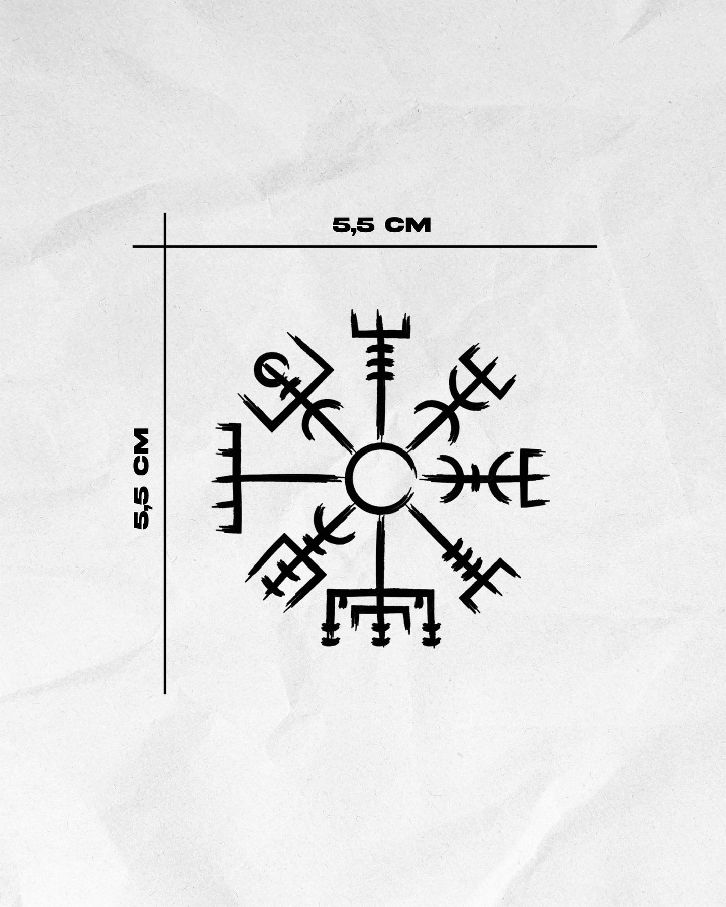 N°842 - Tatouage Boussole Viking