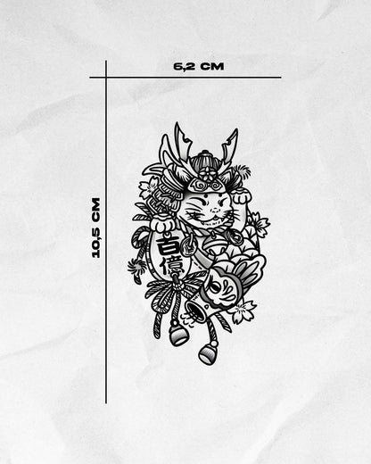 N°843 - Tatouage Chat Japonais