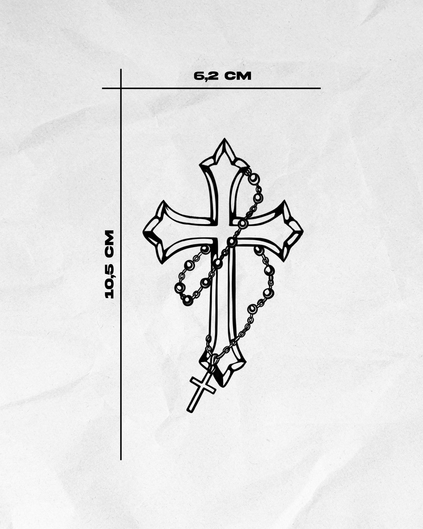 N°845 - Tatouage Croix Chapelet