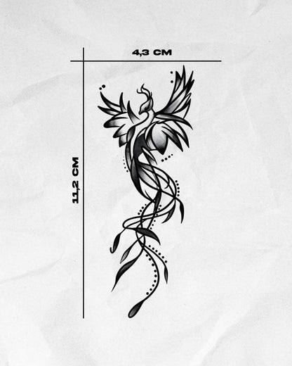 N°852 - Tatouage Phénix Stylisé
