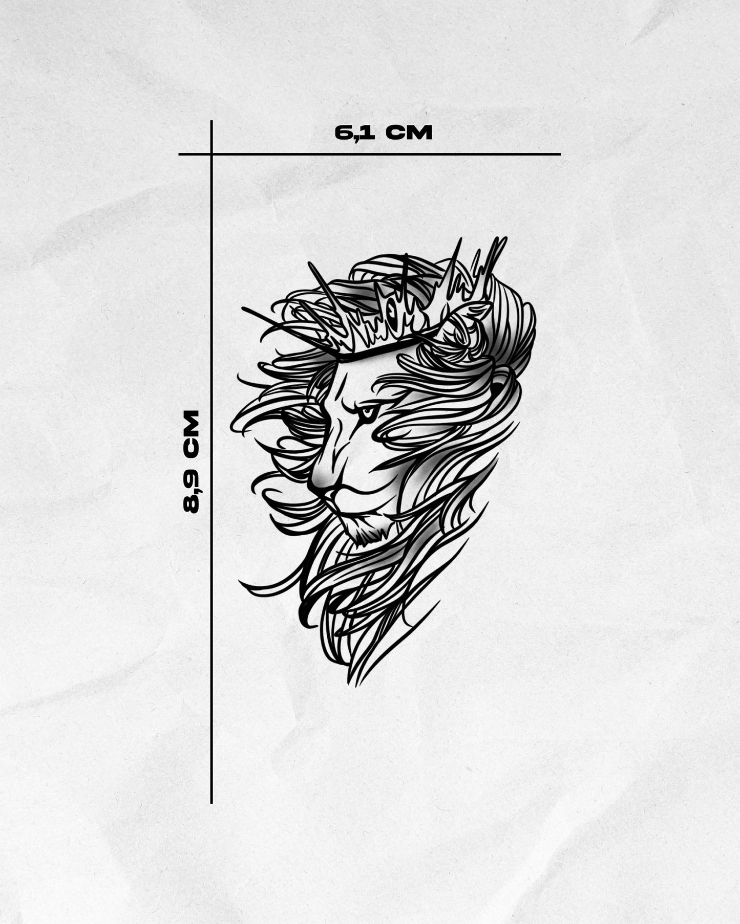 N°850 - Tatouage Lion Couronne