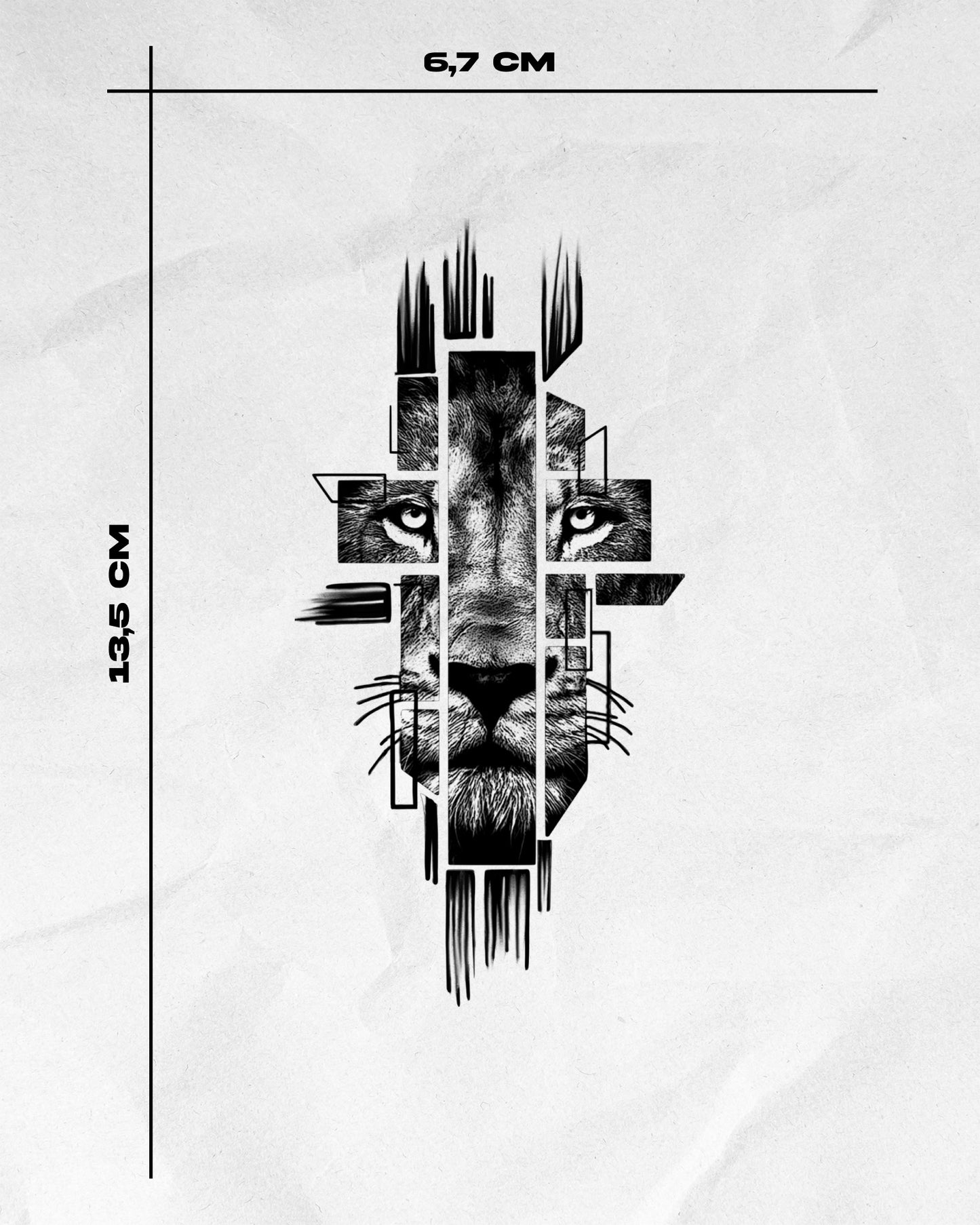 N°530 – Tatouage lion géométrique