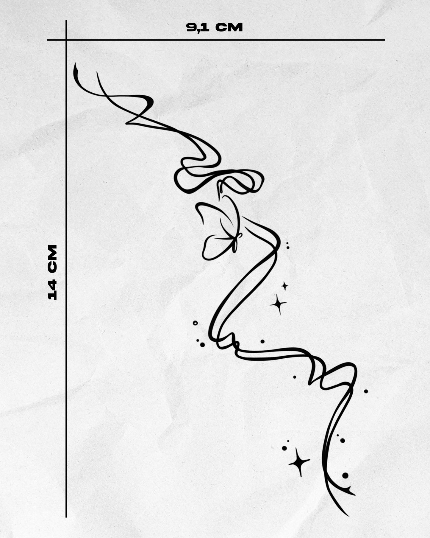N°853 - Tatouage Papillon Ligne