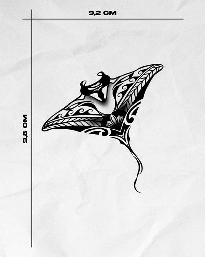 N°854 - Tatouage Raie Maori