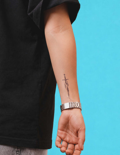 N°846 - Tatouage Épée Enflammée