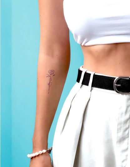 N°823 - Tatouage Rose Courage