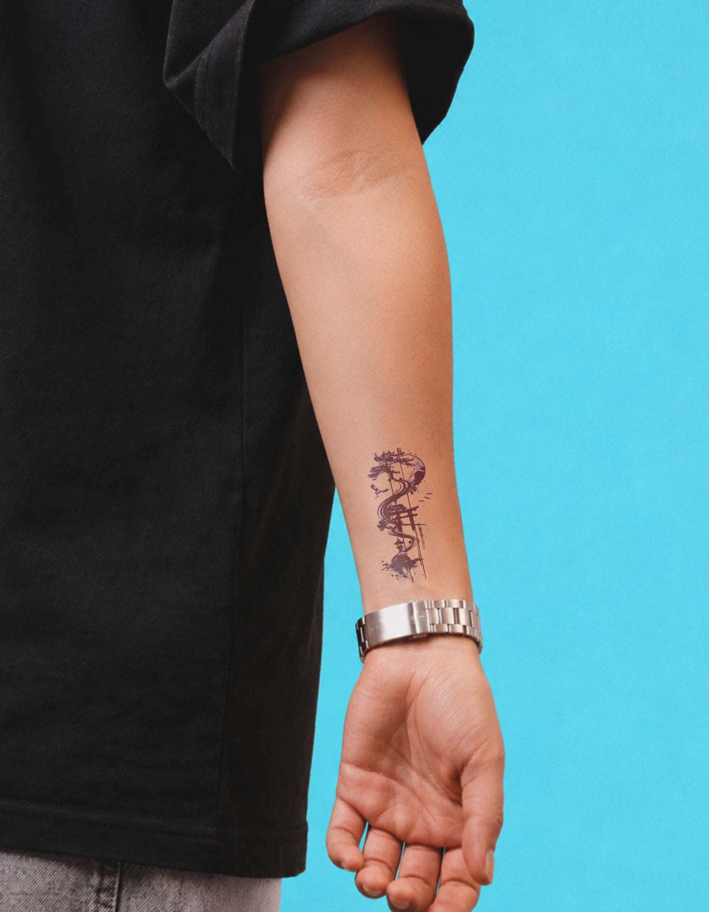 N°456 - Tatouage Paysage Asiatique