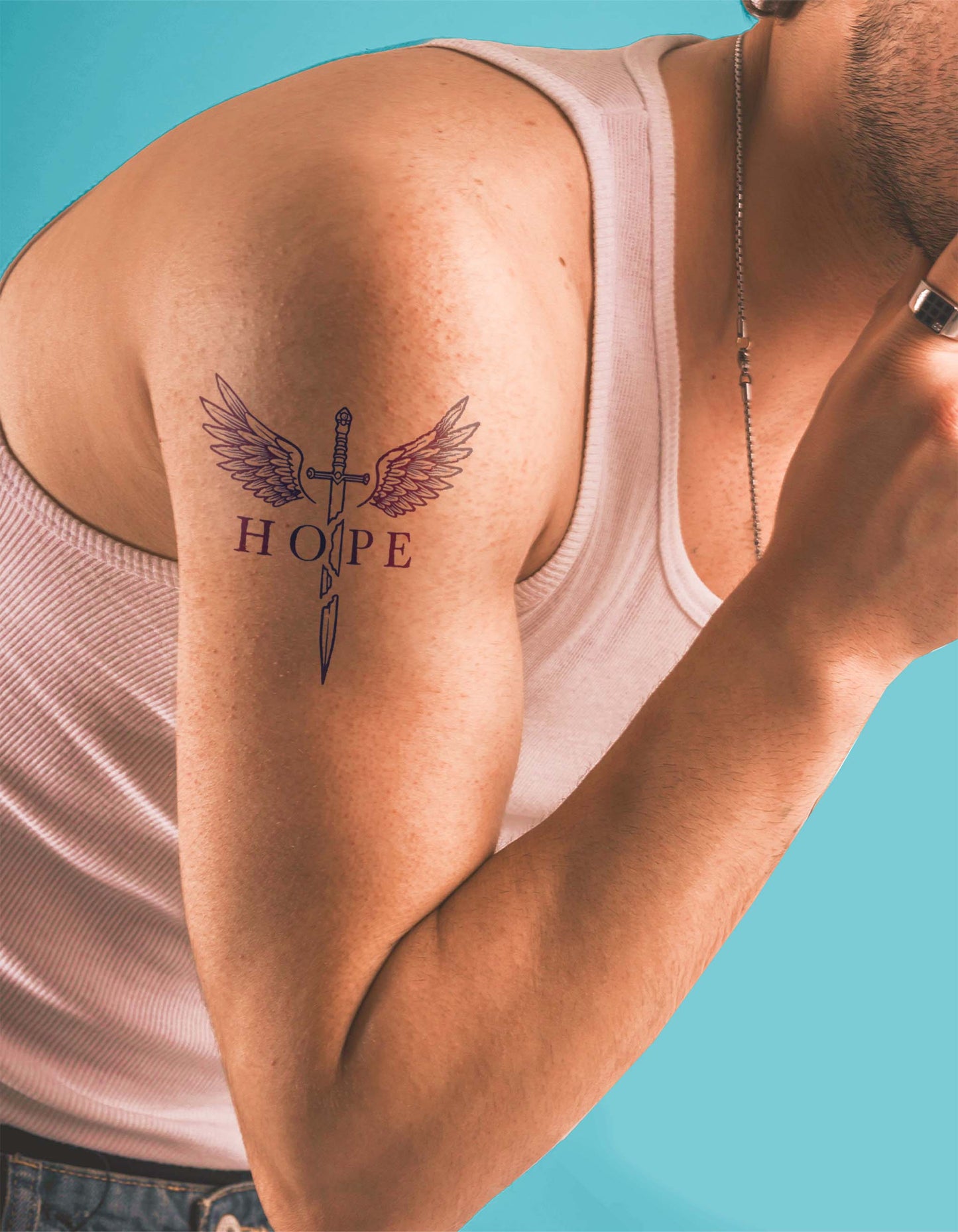 N°745 - Tatouage Hope épée ailée
