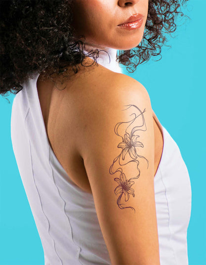N°856 - Tatouage Lys Abstrait
