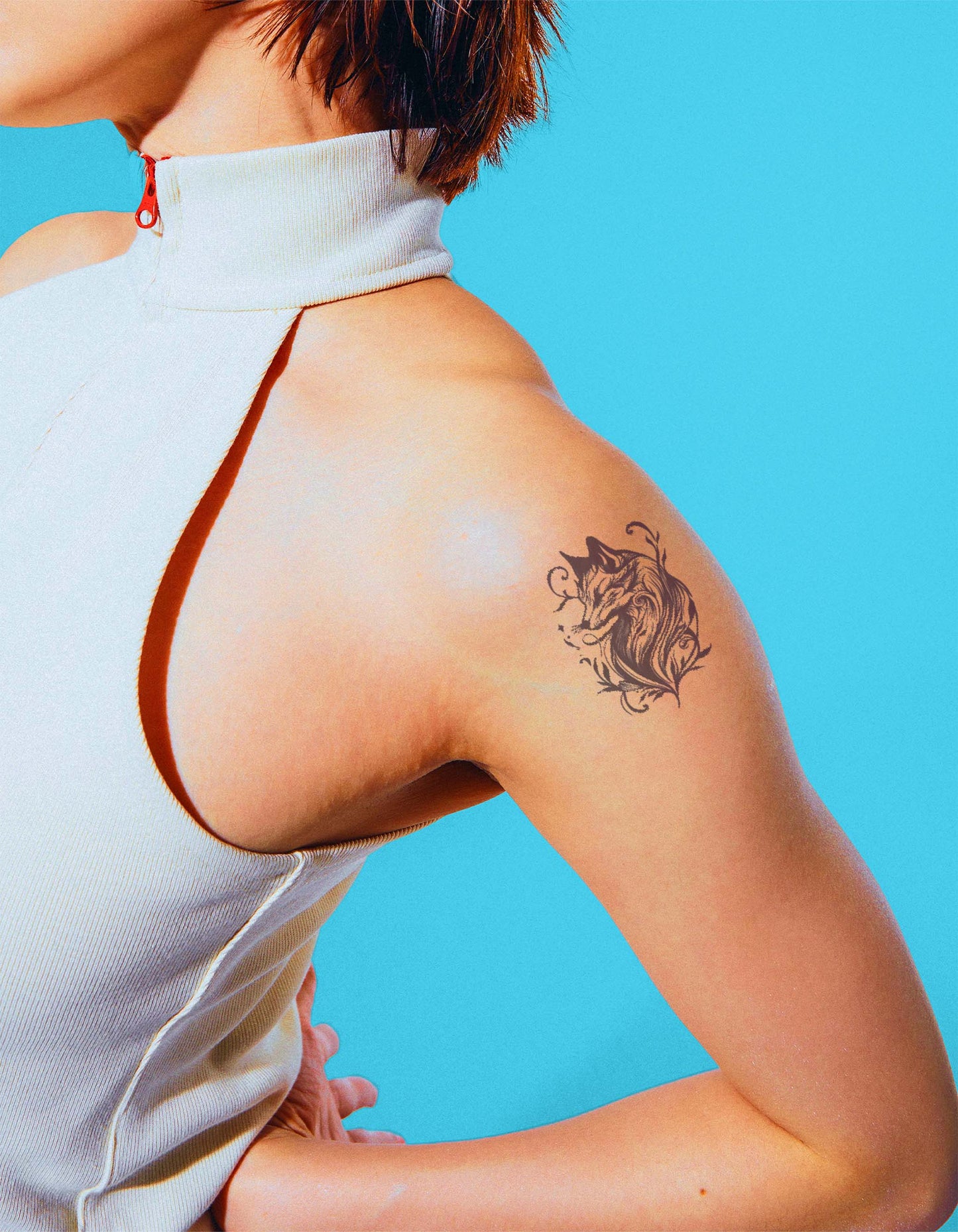 N°495 - Tatouage Renard Ornemental