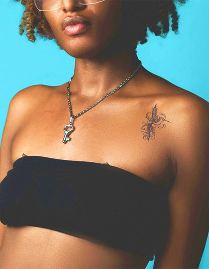 N°707 - Tatouage colibri ornemental